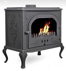 Döküm soba ön cam oval kapak