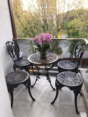 Güllü sandalye güllü masa tabure
