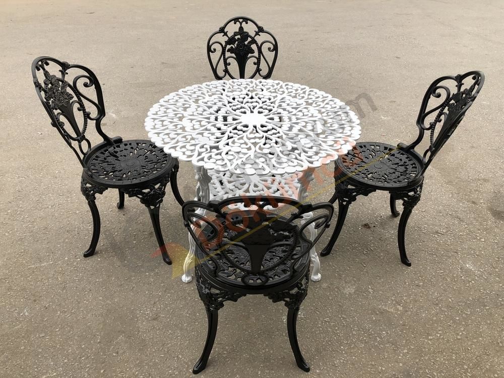 Döküm sandalye4 masa 100 cm