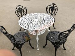 Döküm sandalye4 masa 100 cm