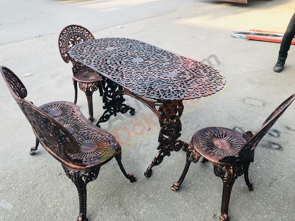 Mutfak balkon takım bakır efekt