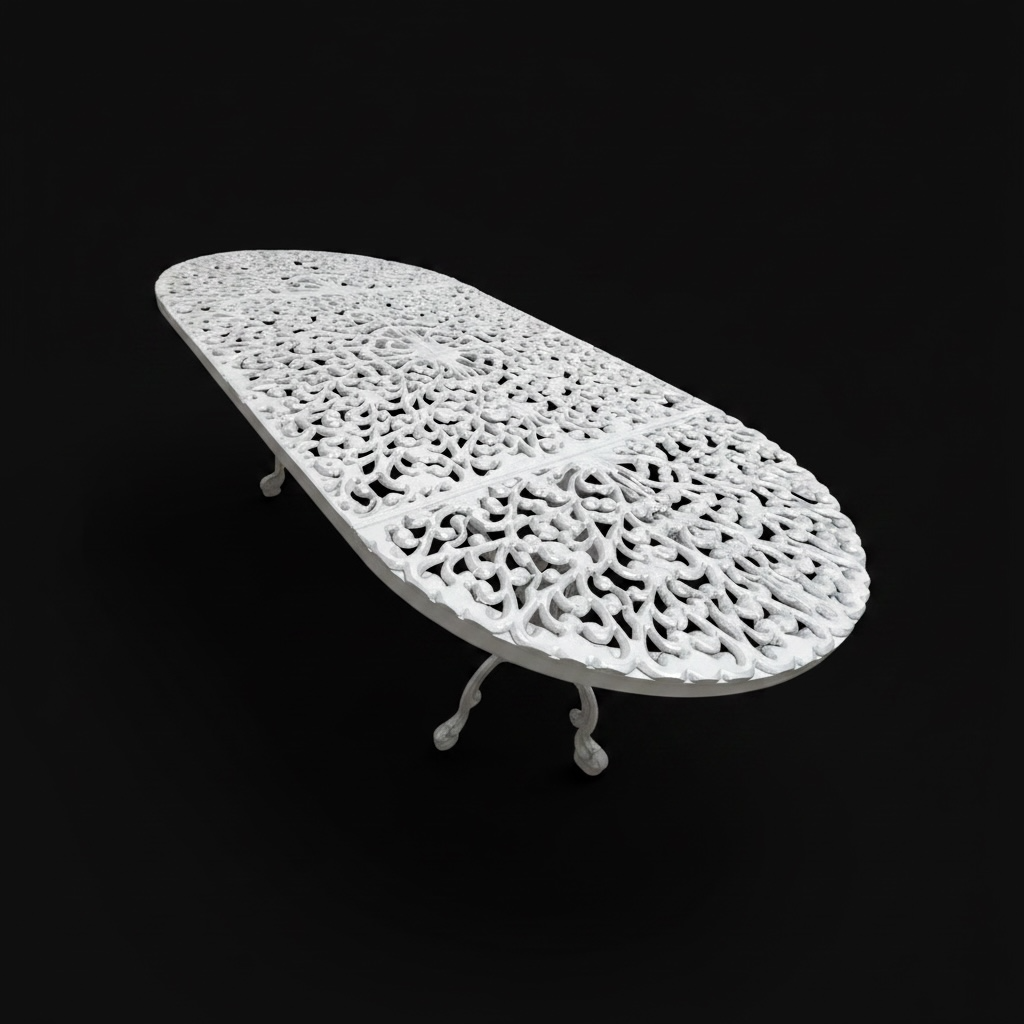 Oval kuğu masa 152x75 cm