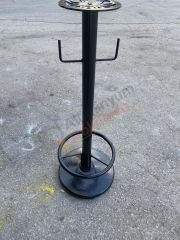 Bistro masa-koktey askılı masa ayak basmalı