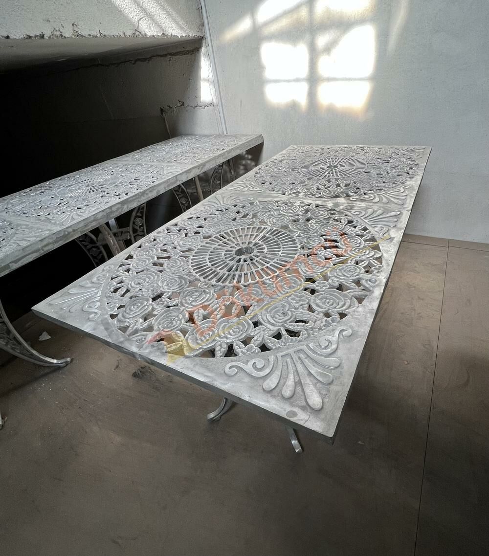 Döküm masa güllü 157x78 cm