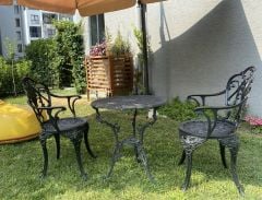 Siyah Osmanlı takım güllü sandalye Osmanlı masa